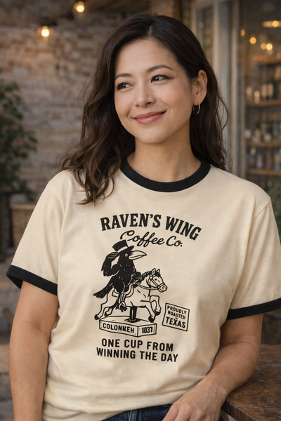 Dime Store Raven Ringer T-shirt