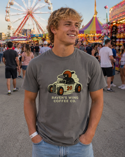 Raven's Wing Coffee Rally Raven T-shirt