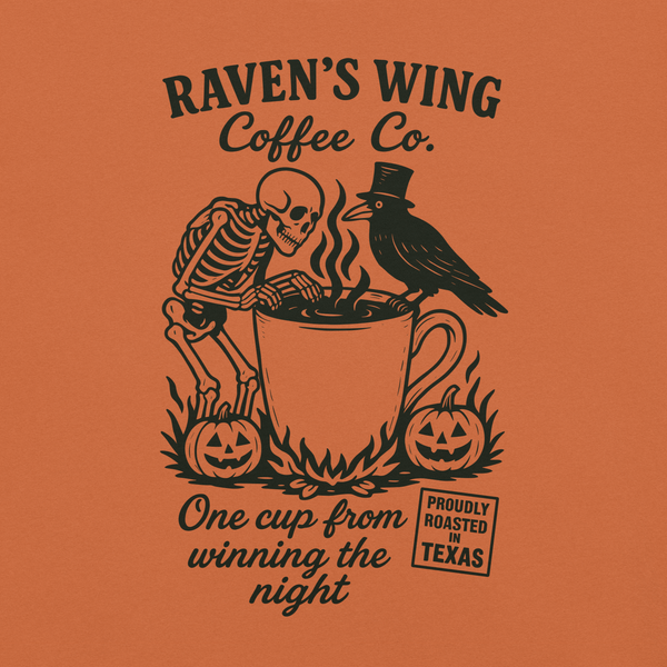 Raven's Wing Coffee Spooky Season 2025 T-shirt